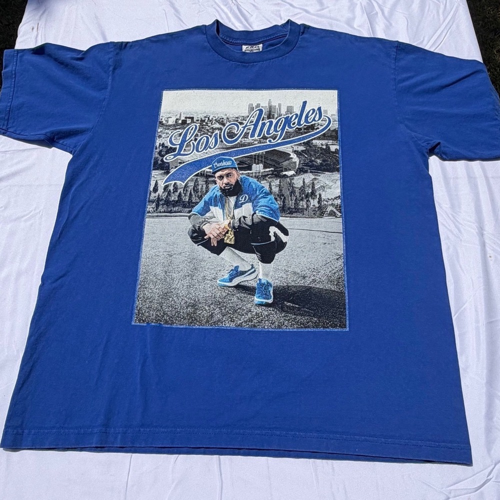 Pro Club Nipsey Hussle Los Angeles Dodgers T-Shirt Royal Blue 2XL West Coast Rap